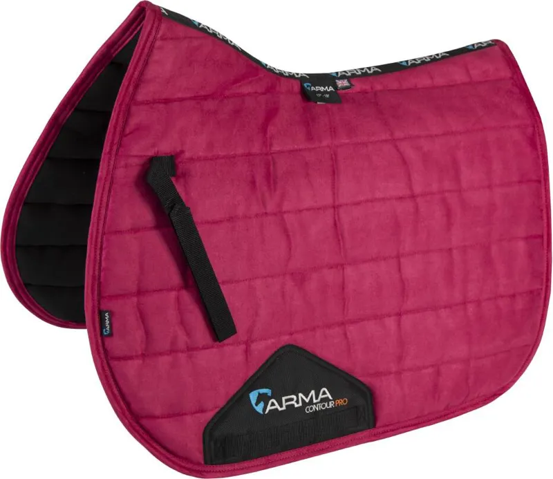 Shires ARMA High Wither Suede Comfort Pad - Raspberry